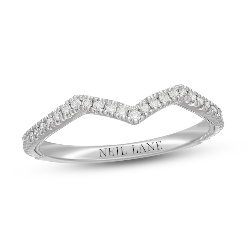 Main Image 1 of Previously Owned Neil Lane Diamond Wedding Band 1/5 ct tw Round-Cut 14K White Gold