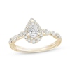 Thumbnail Image 0 of Previously Owned Monique Lhuillier Bliss Diamond Engagement Ring 7/8 ct tw Pear & Round-cut 18K Yellow Gold