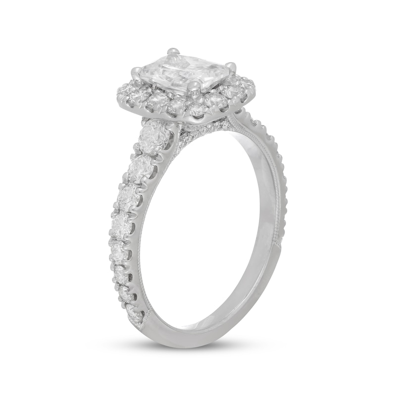 Main Image 2 of Previously Owned Neil Lane Diamond Engagement Ring 2-1/4 ct tw Radiant & Round-cut 14K White Gold Size 5