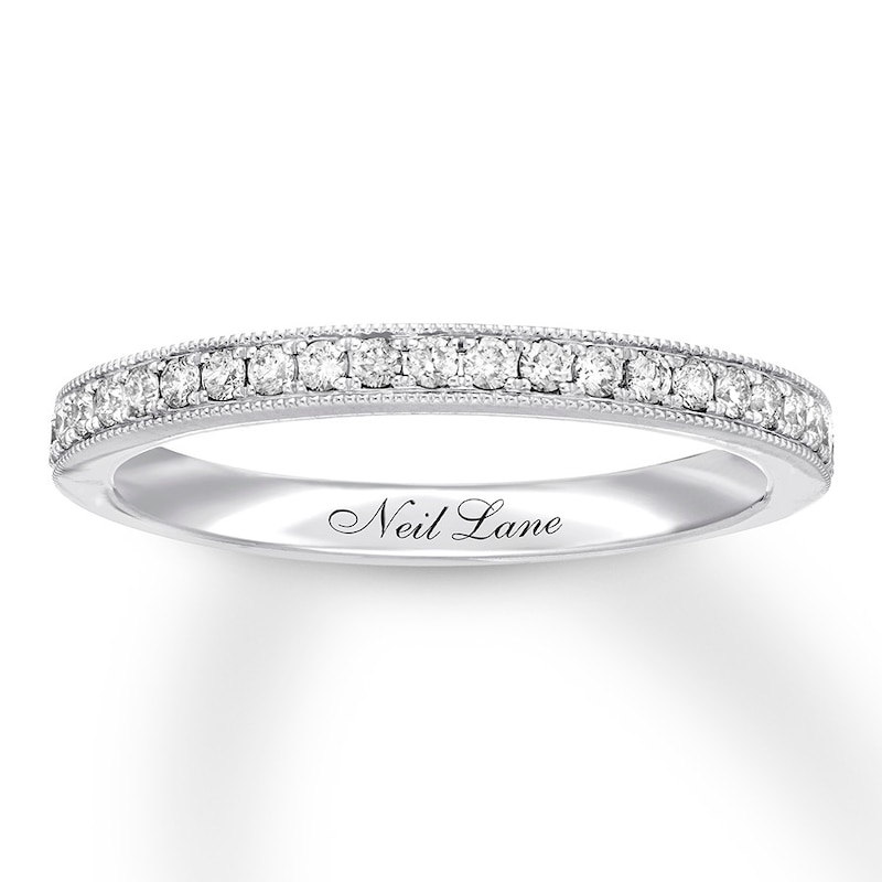 Main Image 1 of Previously Owned Neil Lane Diamond Wedding Band 1/4 ct tw 14K White Gold Size 7