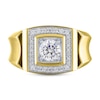 Thumbnail Image 2 of Previously Owned Men's Lab-Created Diamonds by KAY Square Ring 1 ct tw 14K Yellow Gold