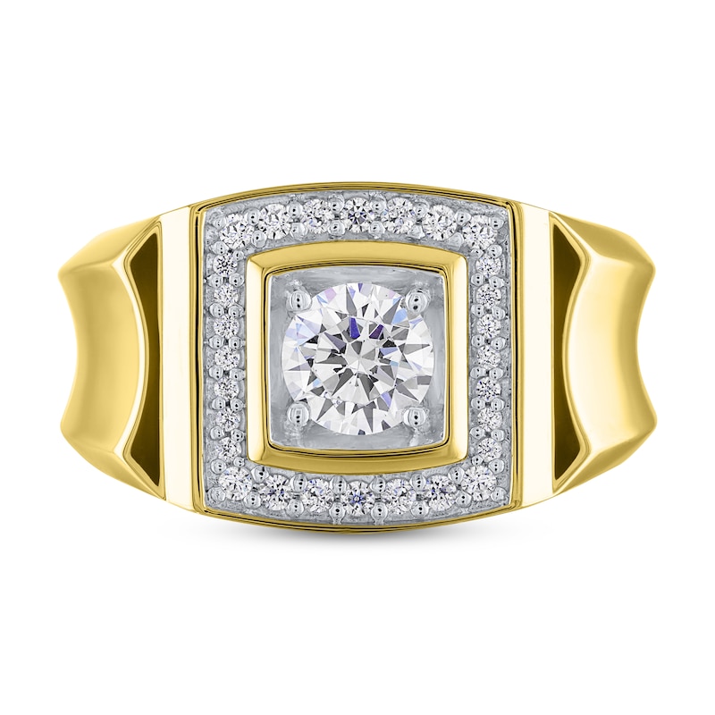 Previously Owned Men's Lab-Created Diamonds by KAY Square Ring 1 ct tw 14K Yellow Gold