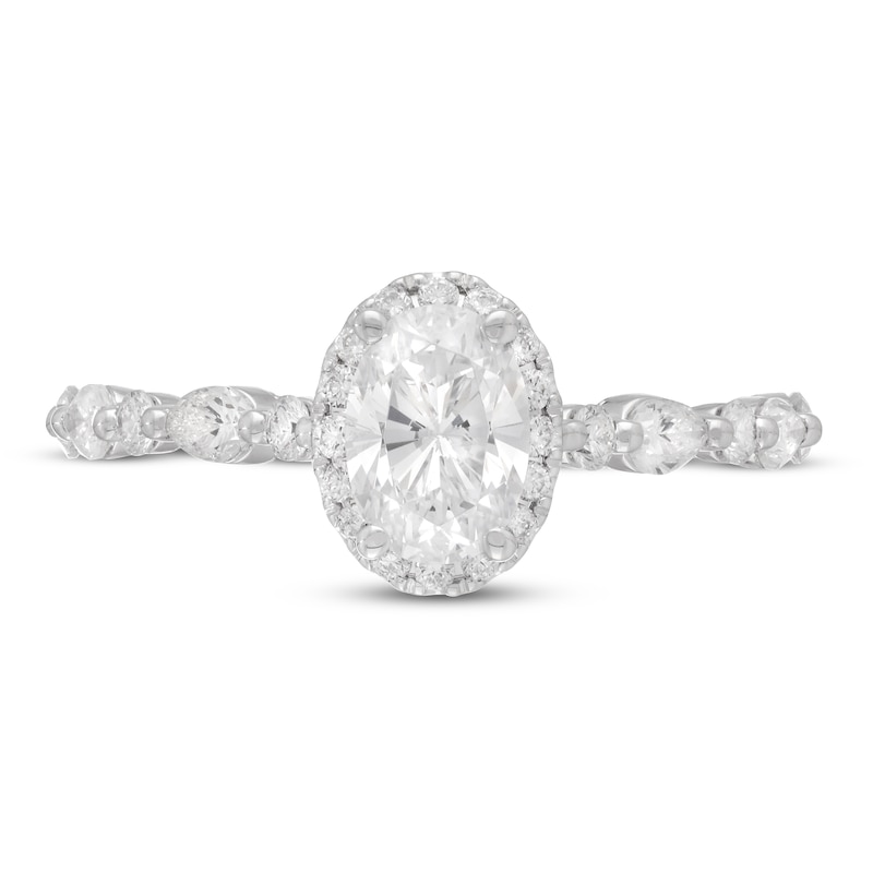 Main Image 3 of Previously Owned Neil Lane Premiere Diamond Engagement Ring 1-1/2 ct tw Oval/Pear/Round-cut 14K White Gold Size 6