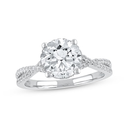 Previously Owned Lab-Grown Diamonds by KAY Round-Cut Engagement Ring 2-1/4 ct tw 14K White Gold