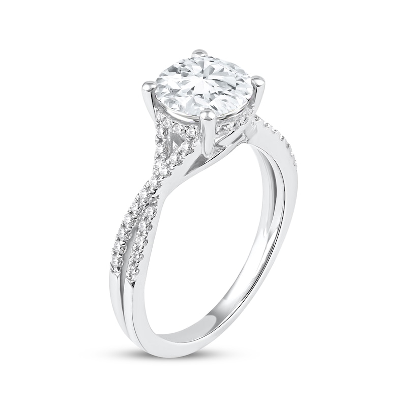 Main Image 2 of Previously Owned Lab-Grown Diamonds by KAY Round-Cut Engagement Ring 2-1/4 ct tw 14K White Gold