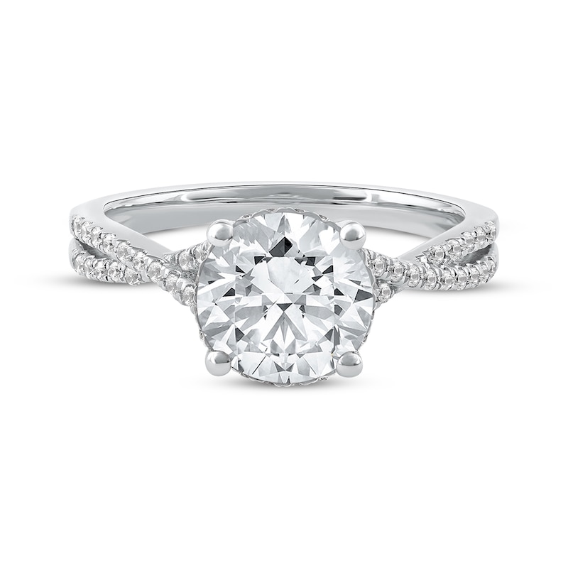 Main Image 3 of Previously Owned Lab-Grown Diamonds by KAY Round-Cut Engagement Ring 2-1/4 ct tw 14K White Gold