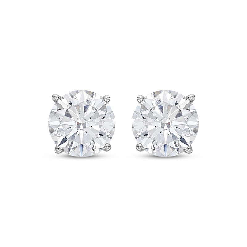 Main Image 2 of Previously Owned Lab-Grown Diamonds by KAY Solitaire Stud Earrings 1 ct tw 14K White Gold (F/SI2)