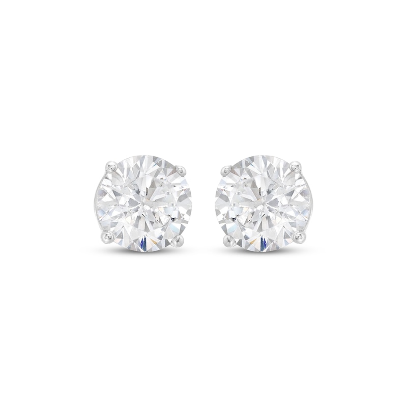 Main Image 2 of Previously Owned Lab-Grown Diamonds by KAY Solitaire Stud Earrings 2 ct tw 14K White Gold (F/SI2)