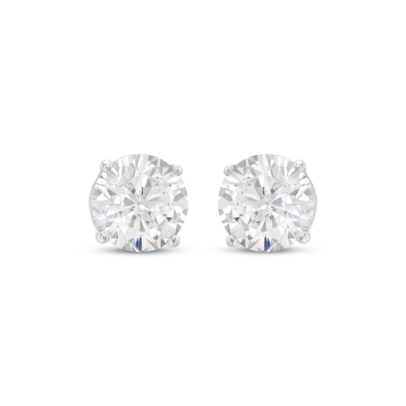 Main Image 2 of Previously Owned Lab-Grown Diamonds by KAY Solitaire Stud Earrings 2 ct tw 14K White Gold (F/VS2)