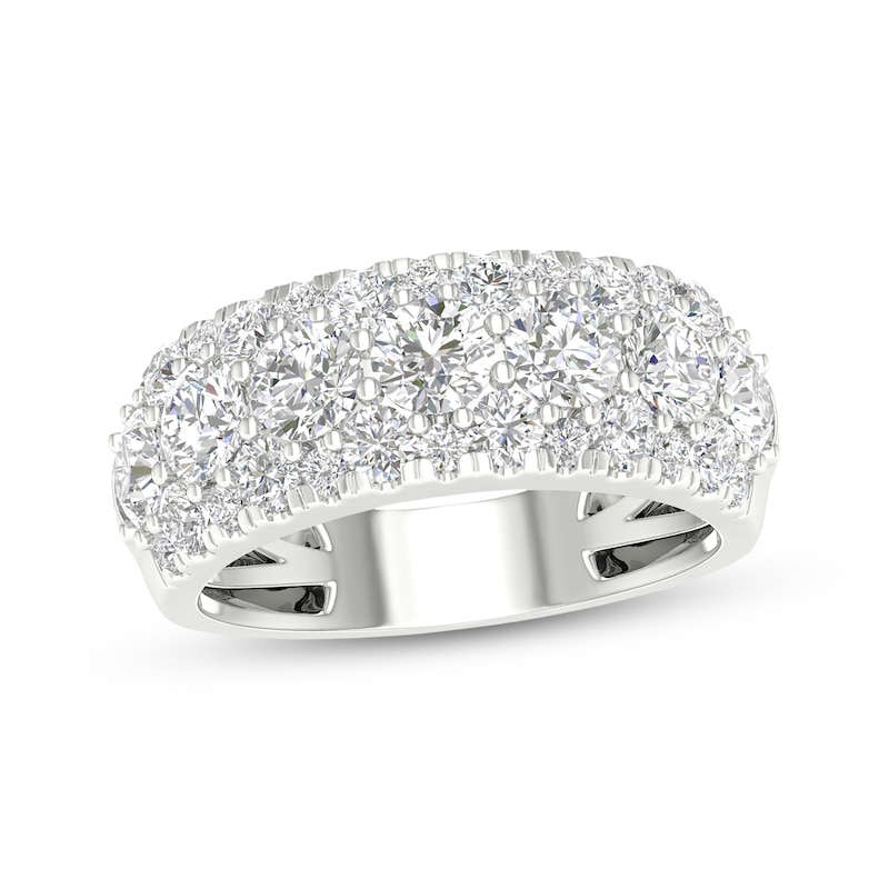 Main Image 1 of Previously Owned Lab-Grown Diamonds by KAY Domed Anniversary Ring 2-1/2 ct tw 14K White Gold