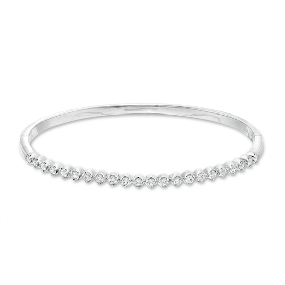 Previously Owned Lab-Created Diamonds by KAY Bangle Bracelet 1 ct tw 14K White Gold
