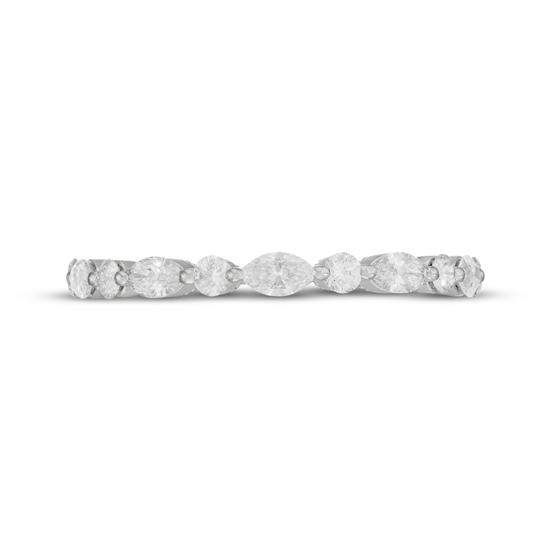 Main Image 3 of Previously Owned Neil Lane Artistry Marquise & Round-Cut Lab-Grown Diamond Anniversary Band 3/4 ct tw 14K White Gold