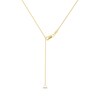 Thumbnail Image 4 of Previously Owned Diamond Teardrop Halo Necklace 1/2 ct tw 10K Yellow Gold 18&quot;