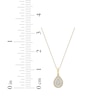 Thumbnail Image 6 of Previously Owned Diamond Teardrop Halo Necklace 1/2 ct tw 10K Yellow Gold 18&quot;