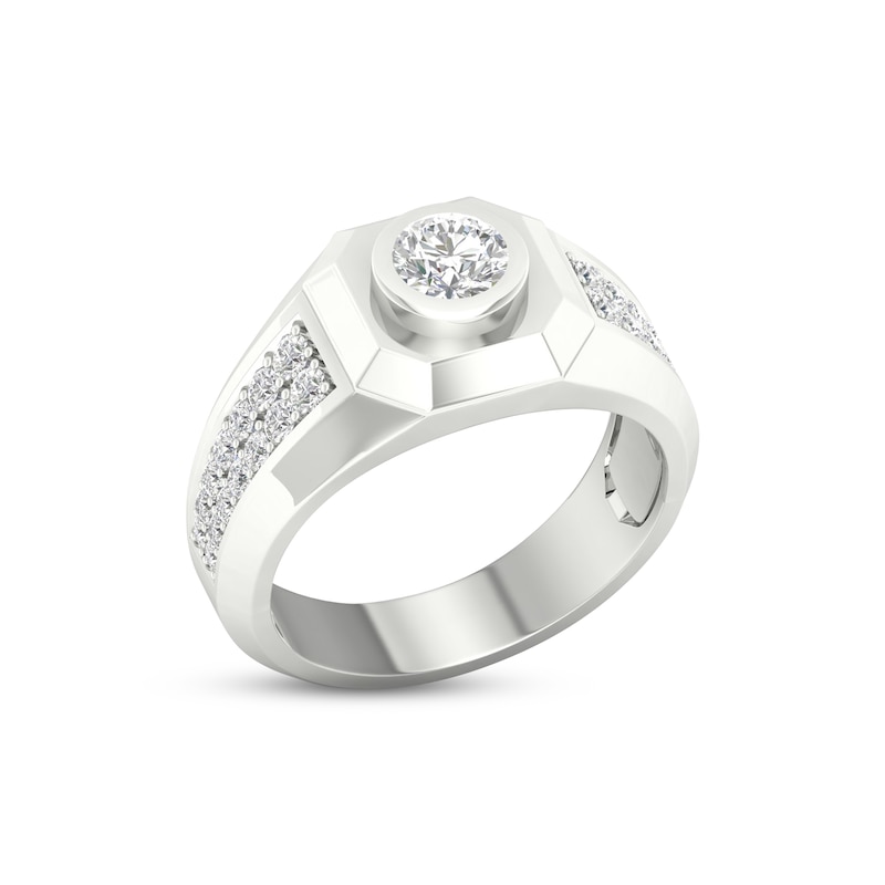 Main Image 2 of Previously Owned Men's Lab-Grown Diamonds by KAY Ring 1-1/4 ct tw 14K White Gold