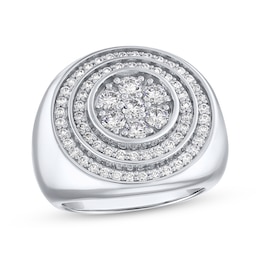 Previously Owned Men's Lab-Grown Diamonds by KAY Ring 2 ct tw Round-cut 14K White Gold