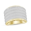 Thumbnail Image 1 of Previously Owned Men's Baguette & Round-Cut Diamond Wide Fashion Ring 2 ct tw 10K Yellow Gold