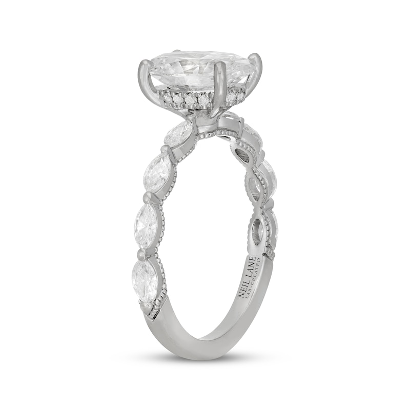 Main Image 2 of Previously Owned Neil Lane Artistry Oval-Cut Lab-Created Diamond Engagement Ring 2-5/8 ct tw 14K White Gold