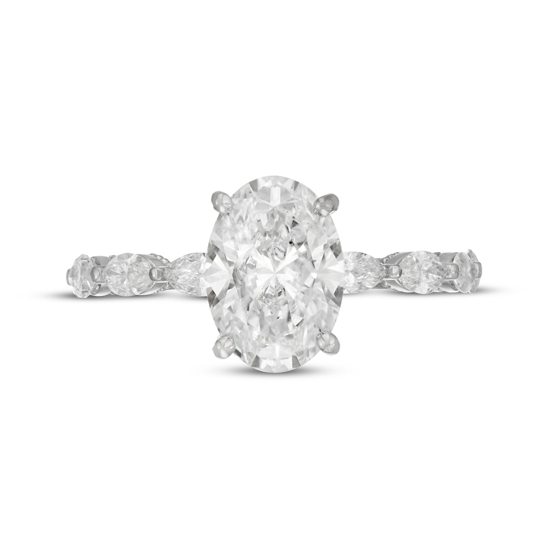 Main Image 3 of Previously Owned Neil Lane Artistry Oval-Cut Lab-Created Diamond Engagement Ring 2-5/8 ct tw 14K White Gold