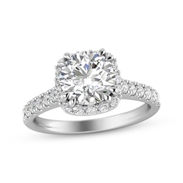 Previously Owned Lab-Grown Diamonds by KAY Engagement Ring 1-7/8 ct tw Round-cut 14K White Gold