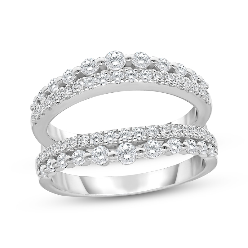 Main Image 1 of Previously Owned Lab-Grown Diamonds by KAY Enhancer Ring 1 ct tw Round-cut 14K White Gold