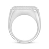 Thumbnail Image 3 of Previously Owned Men's Baguette & Round-Cut Multi-Diamond Center Cushion Frame Ring 1-1/2 ct tw 10K White Gold