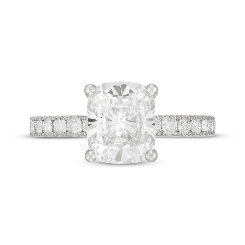 Main Image 3 of Previously Owned Neil Lane Artistry Cushion-Cut Lab-Grown Diamond Engagement Ring 3-5/8 ct tw 14K White Gold