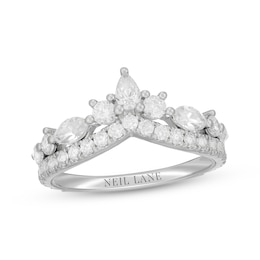 Previously Owned Neil Lane Pear, Round & Marquise-Cut Diamond Chevron Anniversary Ring 1-1/2 ct tw 14K White Gold