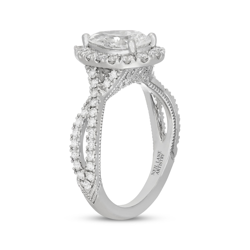 Main Image 2 of Previously Owned Neil Lane Artistry Pear-Shaped Lab-Grown Diamond Engagement Ring 2-1/3 ct tw 14K White Gold