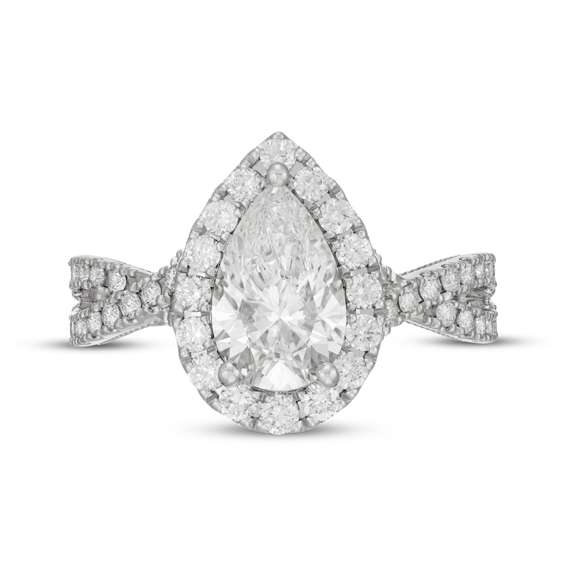 Main Image 3 of Previously Owned Neil Lane Artistry Pear-Shaped Lab-Grown Diamond Engagement Ring 2-1/3 ct tw 14K White Gold