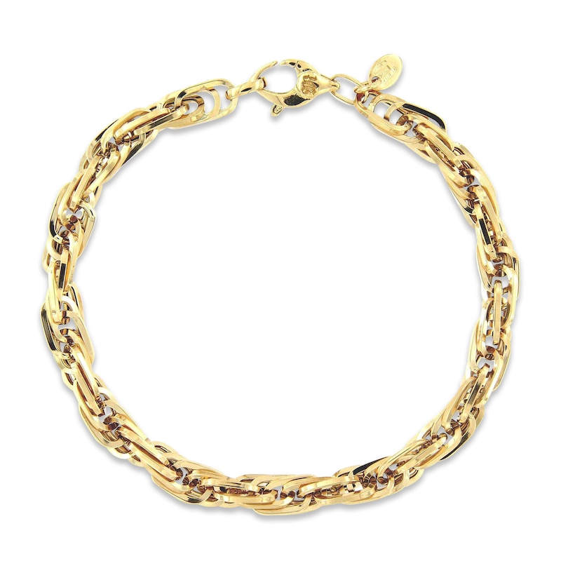 Main Image 1 of Previously Owned Oval Link Twist Bracelet 10K Yellow Gold 7.5&quot;