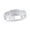 Thumbnail Image 1 of Previously Owned Men's Lab-Created Diamonds by KAY Wedding Band 1 ct tw 14K White Gold