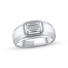 Thumbnail Image 0 of Previously Owned Men's Lab-Created Diamonds by KAY Emerald-Cut Wedding Band 1 ct tw 14K White Gold