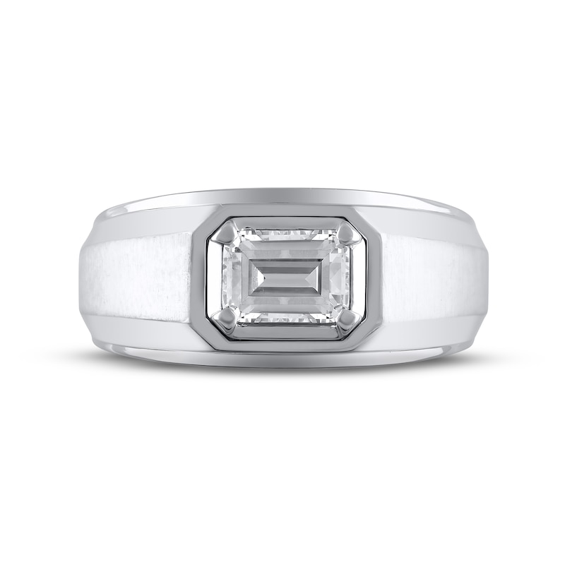 Previously Owned Men's Lab-Created Diamonds by KAY Emerald-Cut Wedding Band 1 ct tw 14K White Gold