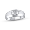 Thumbnail Image 1 of Previously Owned Men's Lab-Created Diamonds by KAY Wedding Band 1/2 ct tw 14K White Gold