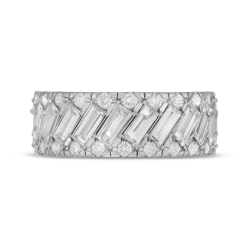 Main Image 3 of Previously Owned Neil Lane Artistry Baguette & Round-Cut Lab-Grown Diamond Anniversary Band 3 ct tw 14K White Gold