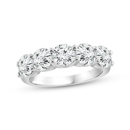 Previously Owned Lab-Grown Diamonds by KAY Anniversary Band 2-7/8 ct tw Round-cut 14K White Gold