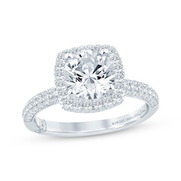 Previously Owned Monique Lhuillier Bliss Round-Cut Lab-Grown Diamond Engagement Ring 2-1/8 ct tw 18K White Gold