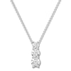 Thumbnail Image 0 of Previously Owned Three-Stone Diamond Necklace 1-1/2 ct tw 14K White Gold 18"