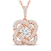 Thumbnail Image 0 of Previously Owned Center of Me Diamond Necklace 1 ct tw 14K Rose Gold 18"