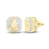 Thumbnail Image 1 of Previously Owned Men's Diamond Christ Earrings 1/4 ct tw 10K Yellow Gold