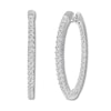 Thumbnail Image 0 of Previously Owned Diamond Hoop Earrings 1-1/2 ct tw Round-cut 14K White Gold