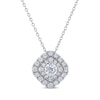 Thumbnail Image 1 of Previously Owned THE LEO Cushion-Shaped Diamond Necklace 1 ct tw Round-Cut 14K White Gold 19&quot;