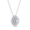 Thumbnail Image 2 of Previously Owned THE LEO Cushion-Shaped Diamond Necklace 1 ct tw Round-Cut 14K White Gold 19&quot;