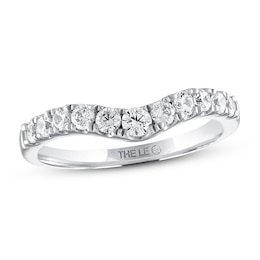 Previously Owned THE LEO Diamond Contour Wedding Ring 1/2 ct tw Round-cut 14K White Gold