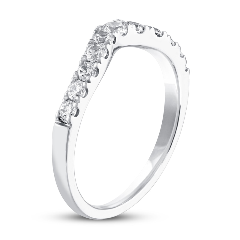 Main Image 2 of Previously Owned THE LEO Diamond Contour Wedding Ring 1/2 ct tw Round-cut 14K White Gold