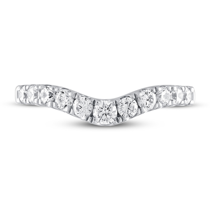 Main Image 3 of Previously Owned THE LEO Diamond Contour Wedding Ring 1/2 ct tw Round-cut 14K White Gold