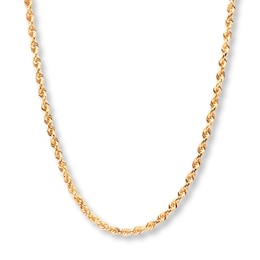 Previously Owned Solid Rope Chain 10K Yellow Gold 24&quot;