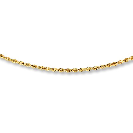 Previously Owned Solid Rope Chain Necklace 14K Yellow Gold 20"