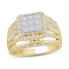 Thumbnail Image 1 of Previously Owned Diamond Engagement Ring 1 ct tw Princess, Round & Baguette 10K Yellow Gold